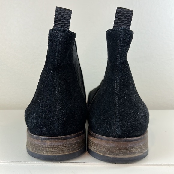 Aldo Vianello Men's Size 11 Blue Suede Chelsea Boots Slip On Almond Toe - Picture 7 of 10